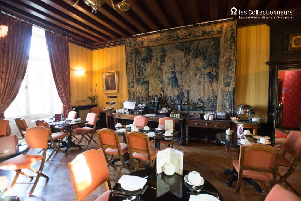 La sala ristorante dello Château de Pray