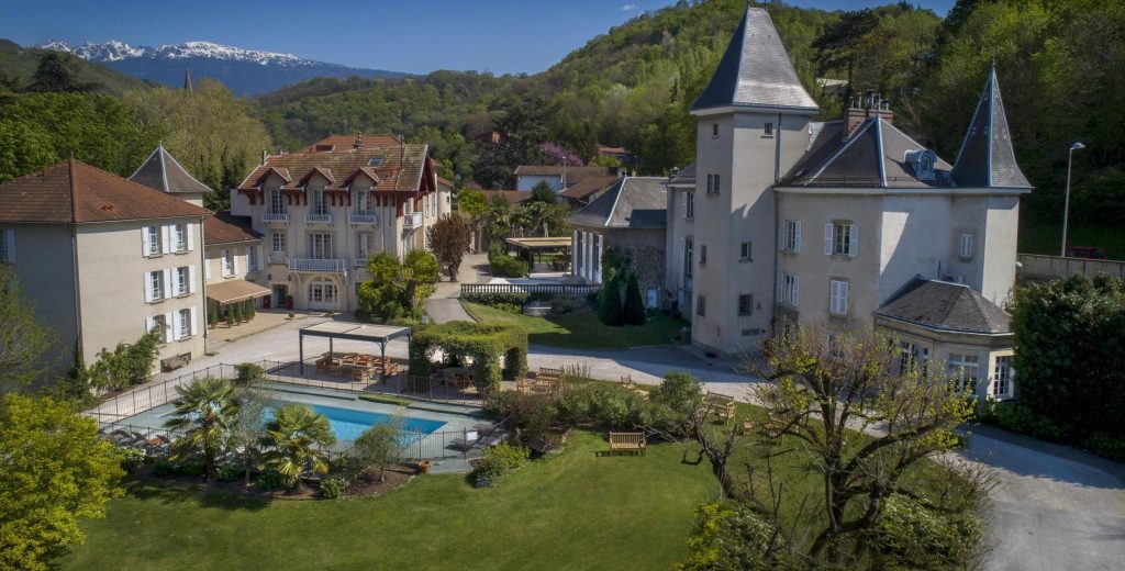 Vista dall'alto dello Château de la Commanderie