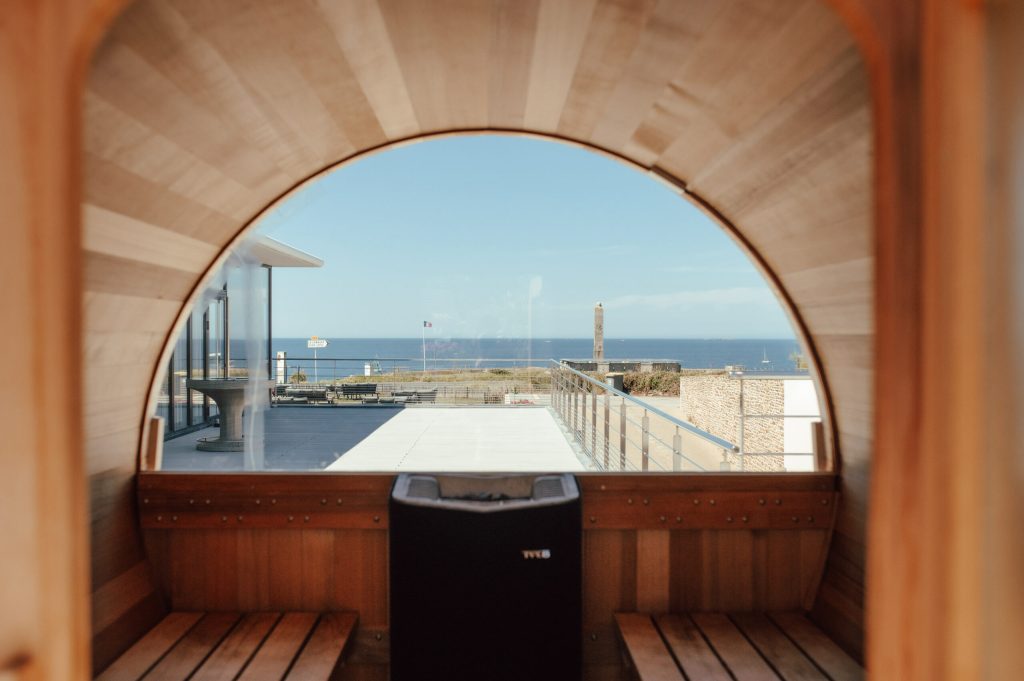 Vue depuis le Spa de l'hôtel Teritoria Hostellerie de la Pointe Saint Mathieu